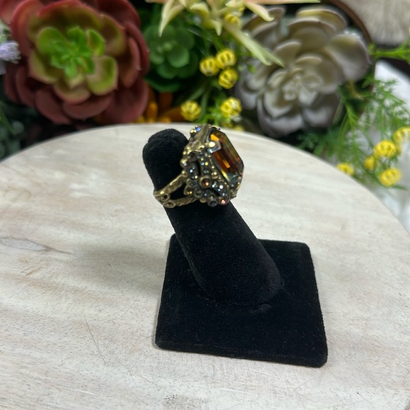Sorrelli ring vintage volcano amber statement - Picture 2 of 6